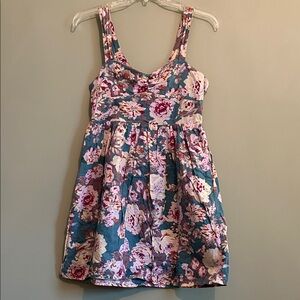Pins & Needles Floral Dress in Blue and Pink Size S